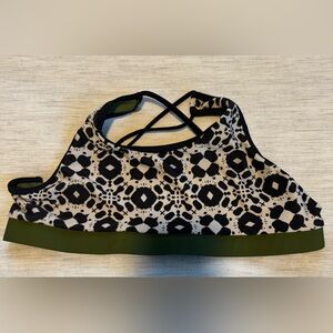 Black and Green Strappy Women's Bralette